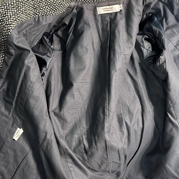 Comptoir des Cotonniers Jacket Wool Blend Tweed Size 44 XL Presley Laine Brown - Picture 10 of 13